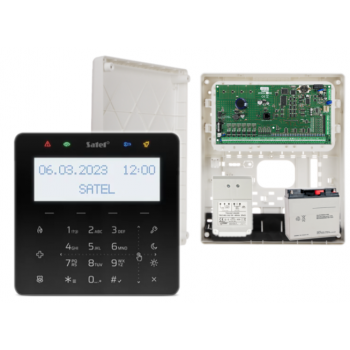 ZESTAW ALARMOWY SATEL INTEGRA 128 + INT-KSG2R-B + OPU-3P + AWT682 + 17Ah
